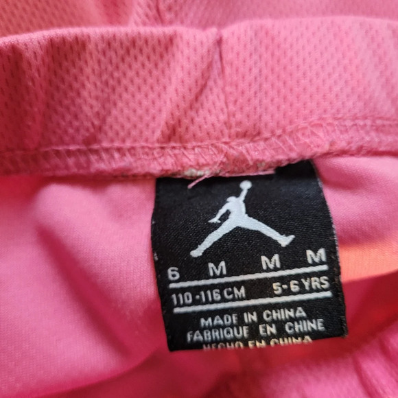 Jordan Pink and Green Activewear Shorts Size Girl's Medium 5-6 Years - Picture 3 of 3